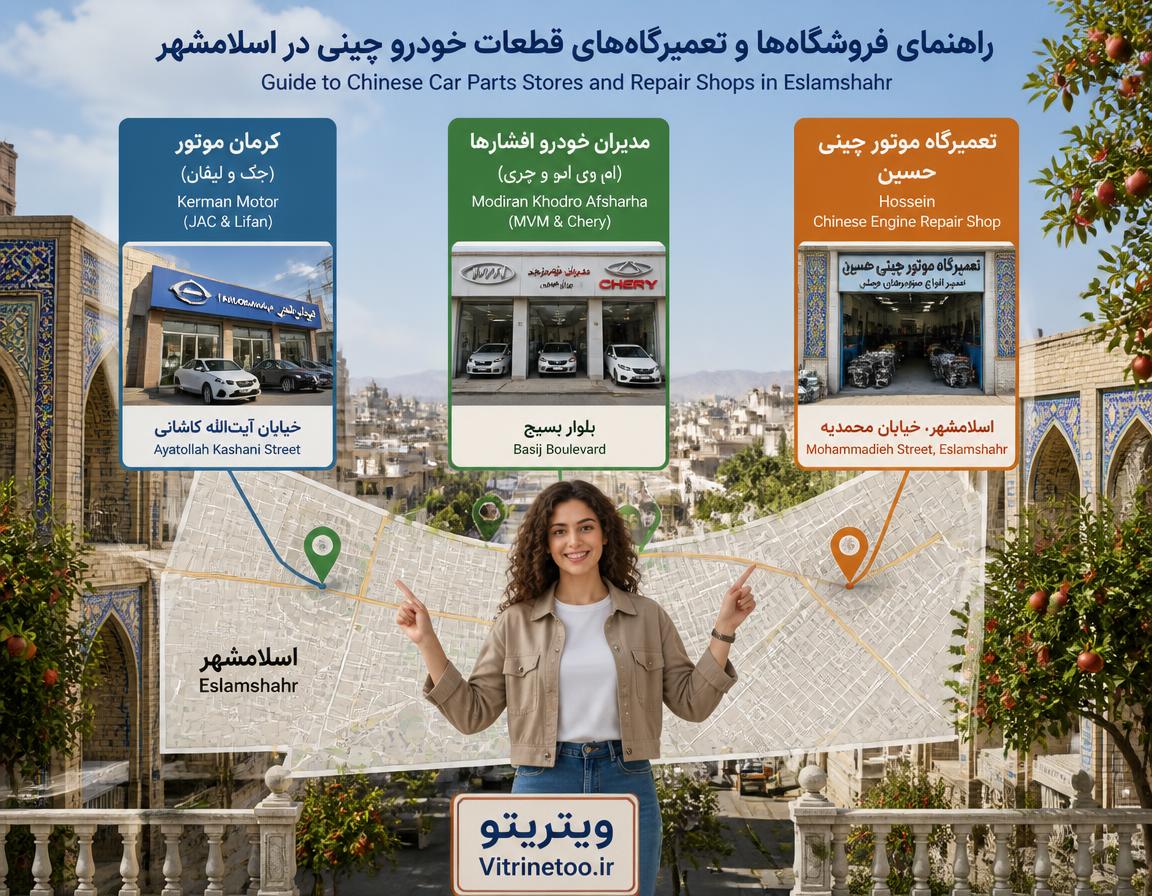 لوازم یدکی خودروهای چینی در اسلامشهر